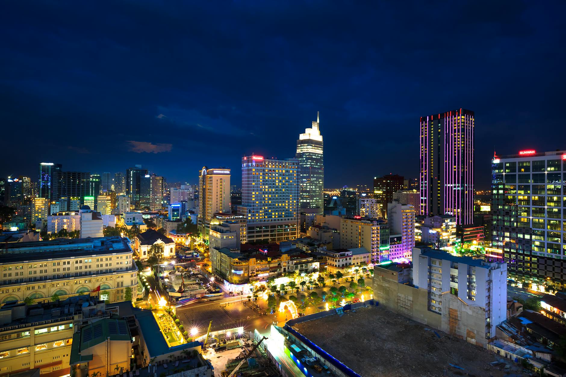 photo of cityscape at nighttime